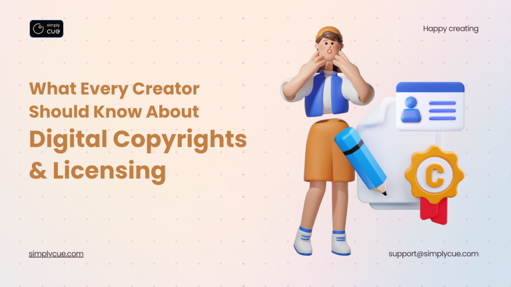 Digital copyright concept for content creators